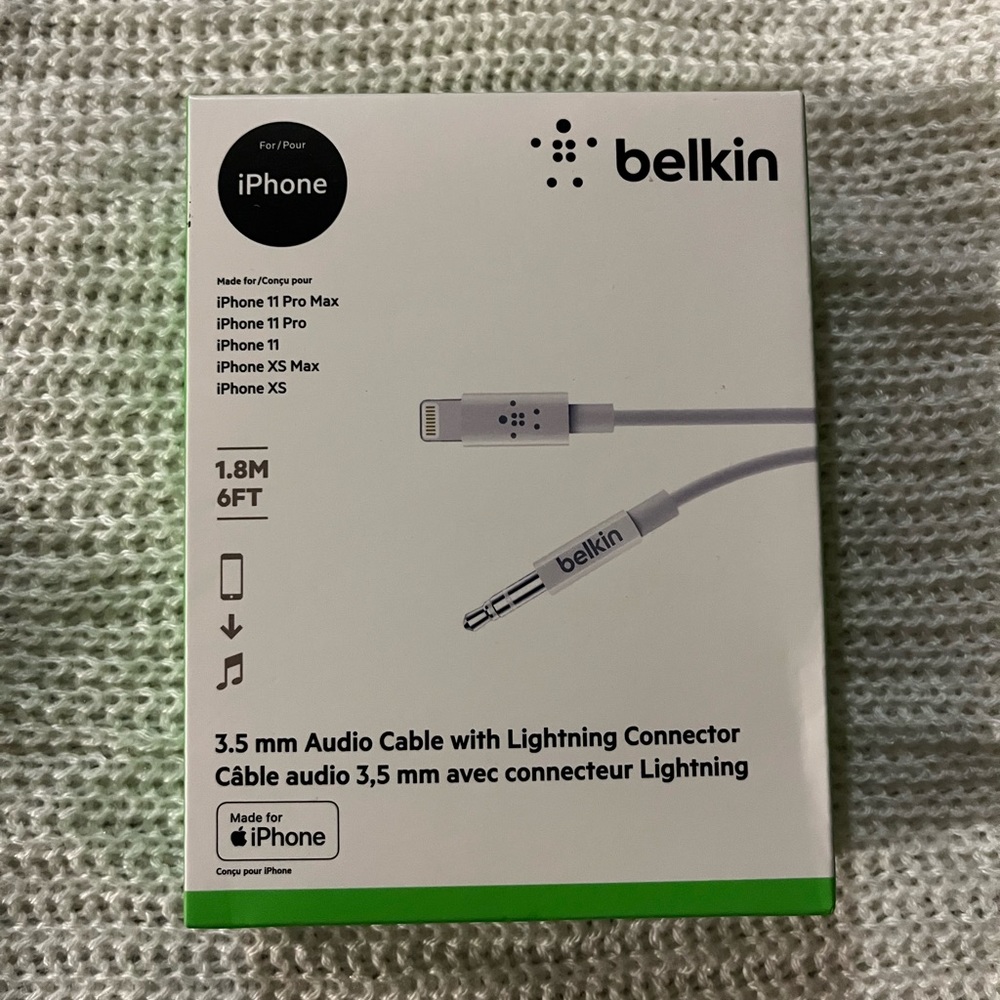 Belkin iPhone 3.5mm Audio Cable Lightning Connector